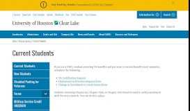
							         Current Students | University of Houston-Clear Lake								  
							    