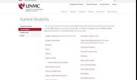 
							         Current Students | University of Nebraska Medical Center								  
							    