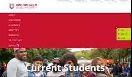 
							         Current Students - Winston-Salem State University								  
							    