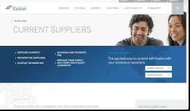 
							         Current Suppliers - Suppliers - Exelon								  
							    
