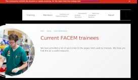 
							         Current trainees - ACEM								  
							    