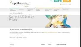 
							         Current UK Energy Prices - Apollo Energy								  
							    