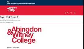 
							         Current vacancies | Abingdon & Witney College								  
							    
