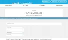 
							         Current vacancies | About UNICEF: Employment | UNICEF								  
							    