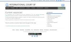 
							         Current vacancies | International Court of Justice								  
							    