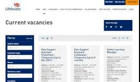 
							         Current vacancies - RNLI recruitment								  
							    