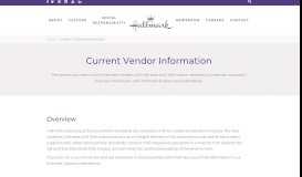 
							         Current Vendor Information - Hallmark Corporate								  
							    