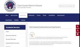 
							         Curriculum and Instruction / 21st Century Community Learning Centers								  
							    