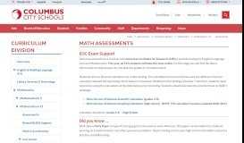 
							         Curriculum Division / Assessments - Columbus City Schools								  
							    