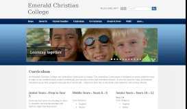
							         Curriculum - Emerald Christian College								  
							    