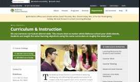 
							         Curriculum & Instruction – Bellevue School District								  
							    