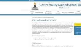 
							         Curriculum & Instruction - Castro Valley Unified School District								  
							    