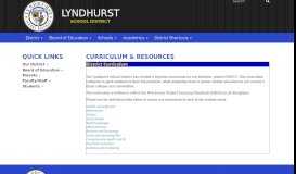 
							         Curriculum - Lyndhurst School District								  
							    