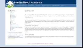 
							         Curriculum - Maiden Beech Academy								  
							    