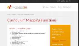 
							         Curriculum Mapping Functions - Curriculum Trak								  
							    