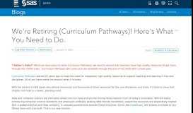 
							         Curriculum Pathways | SAS								  
							    