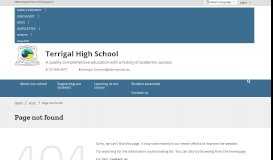 
							         Curriculum - Terrigal High School								  
							    