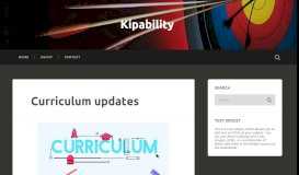 
							         Curriculum updates – Kipability								  
							    