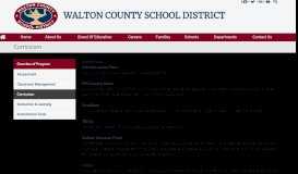 
							         Curriculum - Walton County School District								  
							    