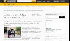 
							         Curtin and Shenton College partner in learning innovation - News and ...								  
							    