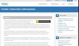 
							         Curtin University Information - TISCOnline								  
							    