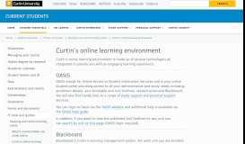 
							         Curtin's online learning environment - Current Students								  
							    