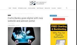 
							         Curtis Banks goes digital with new website and adviser portal ...								  
							    