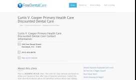
							         Curtis V. Cooper Primary Health Care Discounted Dental Care - Free ...								  
							    