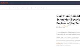 
							         Curvature Named APC by Schneider Electric 2018 Territory Partner ...								  
							    