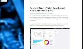 
							         Custom Azure Portal Dashboard with ARM Templates – Simon J.K. ...								  
							    