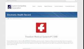 
							         Custom Computing Corporation » Electronic Health Record								  
							    