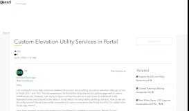 
							         Custom Elevation Utility Services in Portal | GeoNet								  
							    