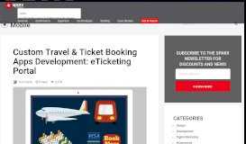 
							         Custom eTicketing Travel & Ticket Booking Apps Development ...								  
							    
