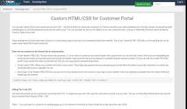 
							         Custom HTML/CSS for Customer Portal | TeamSupport Customer Hub								  
							    