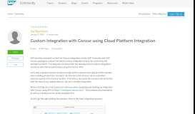 
							         Custom Integration with Concur using Cloud Platform Integration | SAP ...								  
							    