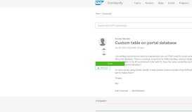 
							         Custom table on portal database - SAP Archive								  
							    