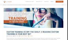 
							         Custom Training vs Off-the-Shelf: 5 Reasons Custom Training Is Your ...								  
							    