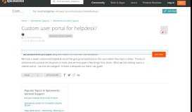 
							         Custom user portal for helpdesk? - Spiceworks General Support ...								  
							    