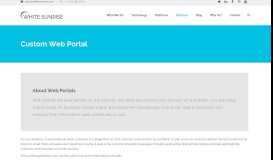 
							         Custom Web Portal Application Development for ... - White Sunrise								  
							    