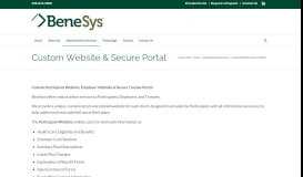 
							         Custom Website & Secure Portal - BeneSys								  
							    