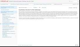 
							         Customer Access to the Gateway - Oracle® Advanced Support ...								  
							    