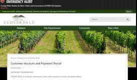 
							         Customer Account and Payment Portal - City of Cloverdale								  
							    