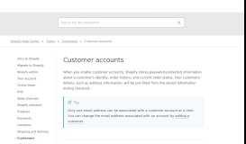 
							         Customer accounts · Shopify Help Center								  
							    