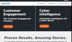 
							         Customer and Partner Portal Log-in - Verint								  
							    