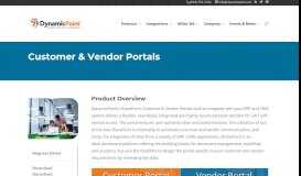 
							         Customer and Vendor Portals Product Details - DynamicPoint								  
							    