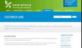 
							         Customer Care | PeerPlace Networks | Rochester NY								  
							    