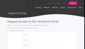 
							         Customer Care Portal Request | Verimatrix								  
							    