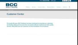
							         Customer Center - BCC Software								  
							    