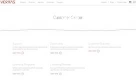
							         Customer Center - Veritas								  
							    