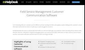 
							         Customer Communication - mHelpDesk								  
							    